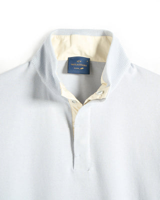 Paul  Shark Piuma Featherweight Cotton Half Zip Sweater Light Blue 4 7220