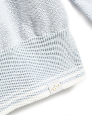 Paul  Shark Piuma Featherweight Cotton Half Zip Sweater Light Blue 5 7221