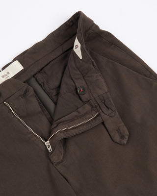 Briglia 1949 Ultrasoft Cotton Modal Twill Casual Pants Chocolate 111