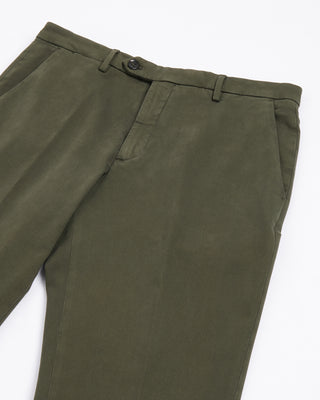 1 Briglia 1949 Ultrasoft Cotton Modal Twill Casual Pants Olive 114
