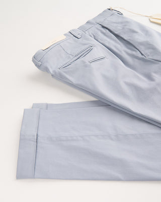 Briglia 1949 Cotton Tencel All Season Twill Casual Pants Light Blue 7 1131