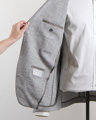 Tagliatore Stretch Hopsack Soft Jacket Silver 1403