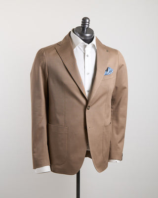 Tagliatore Wool  Cotton Stretch Suit Camel 1448