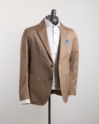 Tagliatore Wool  Cotton Stretch Suit Camel 1449