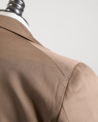 Tagliatore Wool  Cotton Stretch Suit Camel 1452