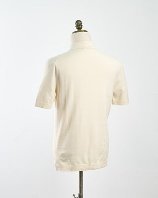 Gran Sasso Cableknit Full Botton Polo Cream 1862586457731