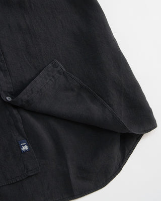 Benson Miami 100% Linen Short Sleeve Shirt Black 1