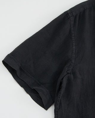 Benson Miami 100% Linen Short Sleeve Shirt Black 1 3