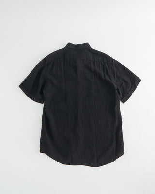 Benson Miami 100% Linen Short Sleeve Shirt Black 1 4