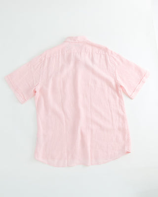 Benson Miami 100% Linen Short Sleeve Shirt Pink 1 3