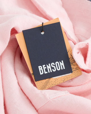 Benson Miami 100% Linen Short Sleeve Shirt Pink 1 4