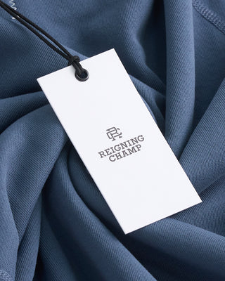 Reigning Champ Lightweight Terry Slim Crewneck Blue  5