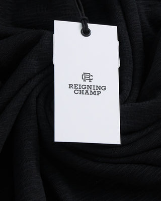 Reigning Champ 1X1 Slub T Shirt Black 1 5
