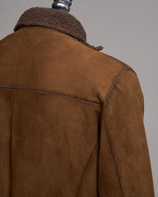 Gimos Shearling Suede Bomber Cognac 13 5128