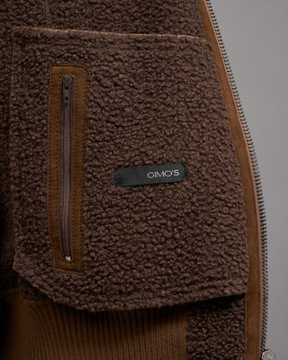 Gimos Shearling Suede Bomber Cognac 14 5130