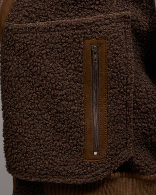 Gimos Shearling Suede Bomber Cognac 15 5129