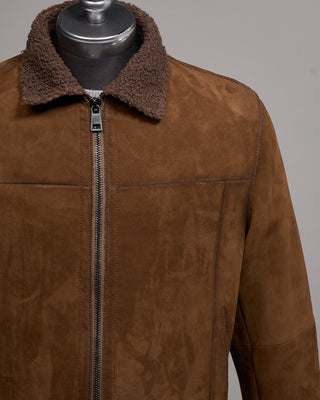 Gimos Shearling Suede Bomber Cognac 9 5127