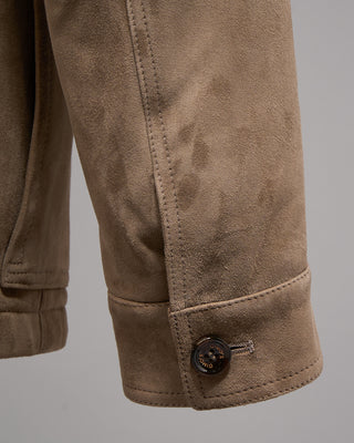 Gimos Hooded Suede Safari Jacket Taupe 14 5134