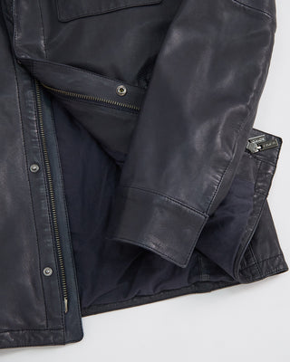 Gimos Nappa Leather Shirt Jacket Navy 1 3