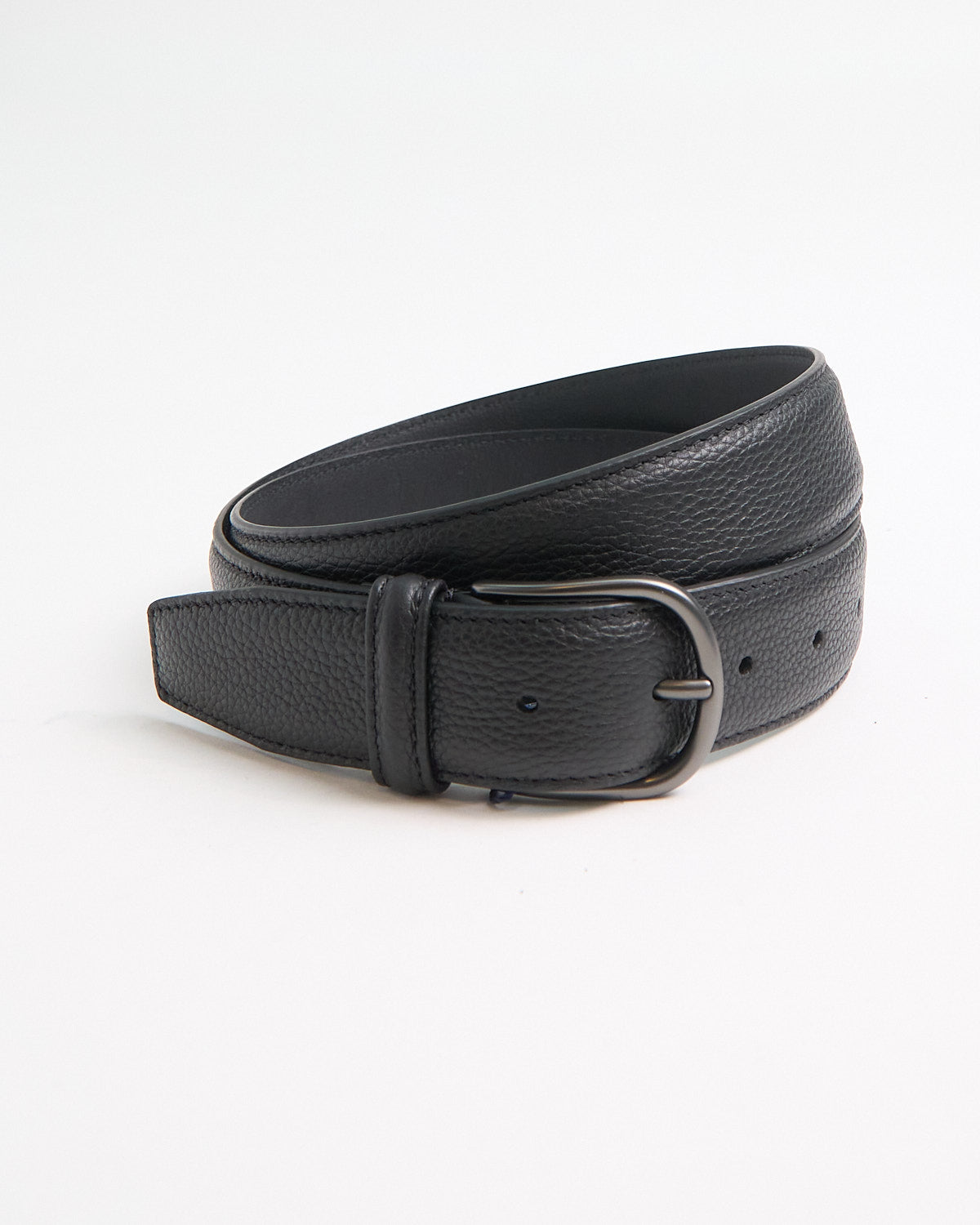 Anderson's Black Soft Nappa Leather Belt - Main Image