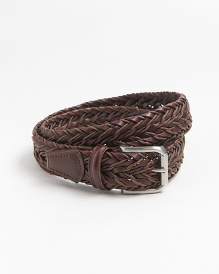 Andersons Elegant Braided Leather Belt Brown 891