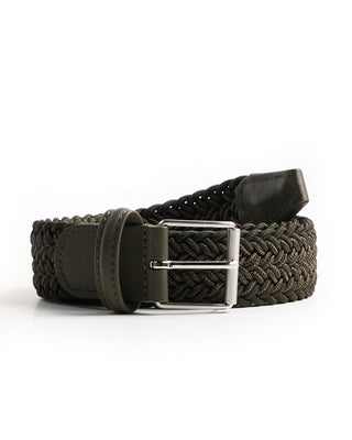 Andersons Two Tone Braided Stretch Belt Olive 3