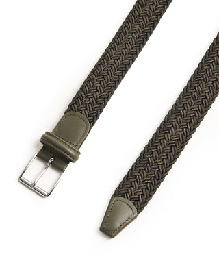 Andersons Two Tone Braided Stretch Belt Olive 4699