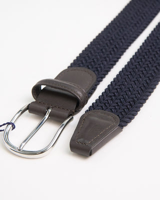 Andersons Signature Braided Stretch Navy Cotton Belt Navy 1 1