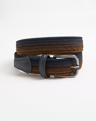 Andersons Stretch Degrade Braided Casual Belt Navy  Brown 1 3
