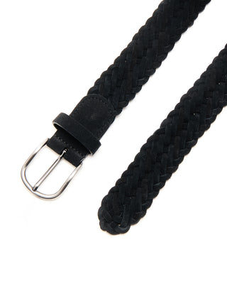 Andersons Suede Leather Braided Belt Black 5 5618