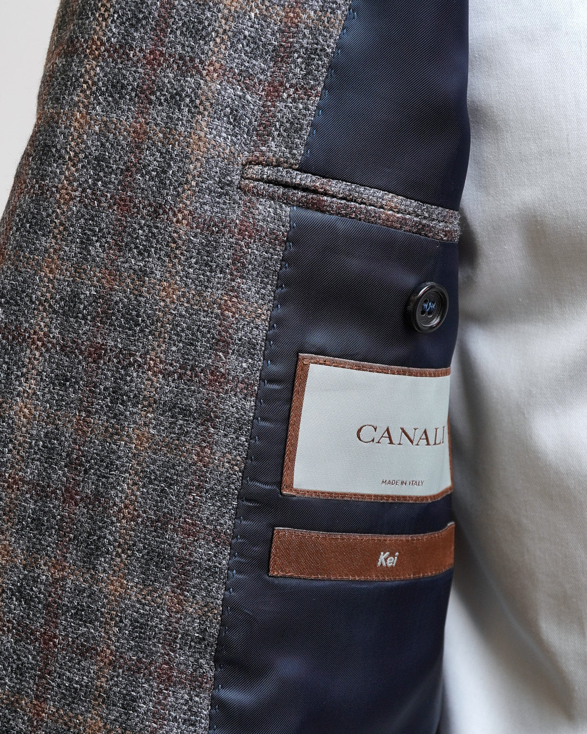 Canali Checked Wool Linen Silk Sport Jacket -  56EU / Regular / Multi