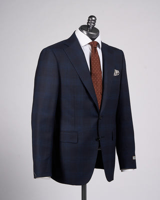 Canali Tonal Navy Glencheck Wool Suit Navy 3 2206