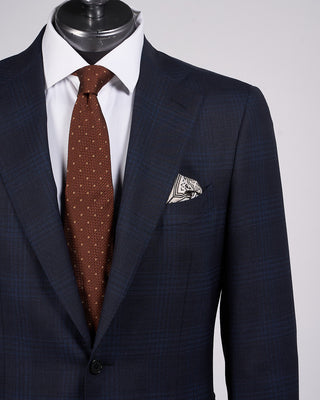 Canali Tonal Navy Glencheck Wool Suit Navy 4 2209