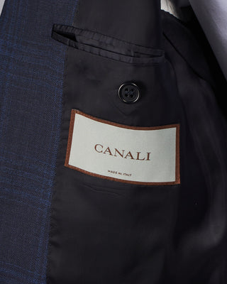 Canali Tonal Navy Glencheck Wool Suit Navy 7 2212