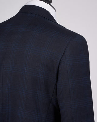 Canali Tonal Navy Glencheck Wool Suit Navy 9 2210