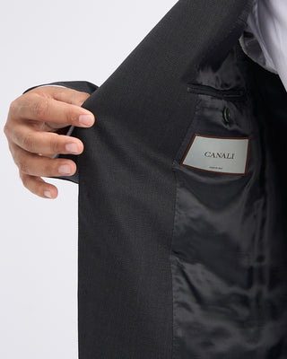 Canali Super 130s Birdseye All Season Wool Suit Grey 16 11286