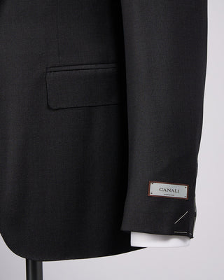 Canali Super 130s Birdseye All Season Wool Suit Grey 7 2214