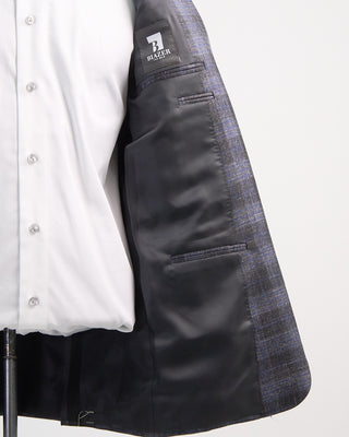 Canali Wool Silk  Linen Summertime Check Sport Jacket Blue  Black 1 4
