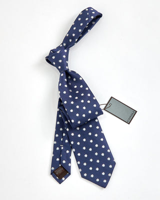 Canali Soft Dots Jacquard Silk Necktie Blue 1
