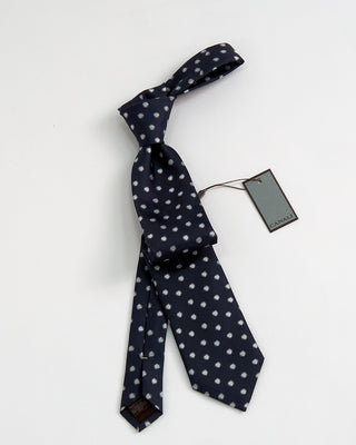 Canali Soft Dots Jacquard Silk Necktie Grey 1