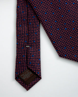 Canali Dots Jacquard Silk Necktie Red 1 1
