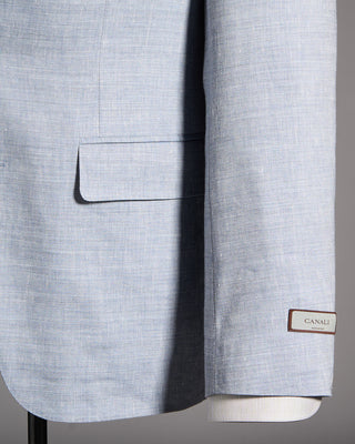 Canali Linen  Wool Elegant Summer Travel Suit Light Blue 5 9153
