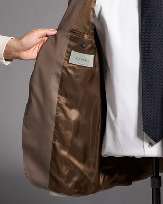 Canali Super 130s Wool Taupe Suit Taupe 13 10074
