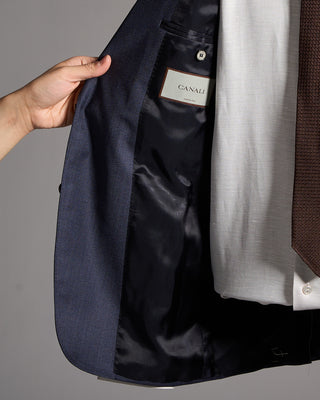 Canali Wool  Cashmere Travel Suit Navy 9 9160