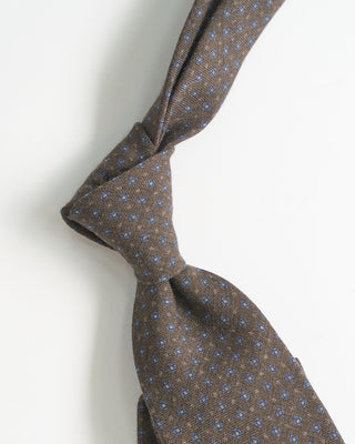 Dion Wool Pin Dot Neat Print Tie Sand 2246