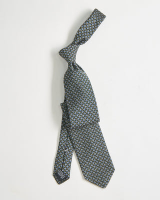 Dion Silk Jacquard Ring Dots Tie Green 2212