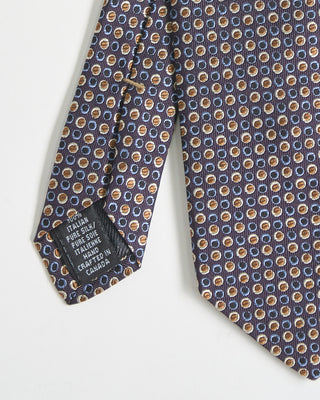 Dion Silk Jacquard Ring Dots Tie Eggplant 2211