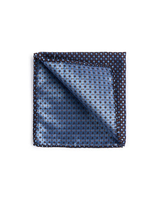 Dion Silk Gem Square Micro Neat Pocket Square Brown 1 4577