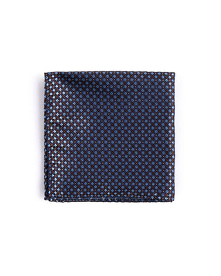 Dion Silk Gem Square Micro Neat Pocket Square Brown 4576