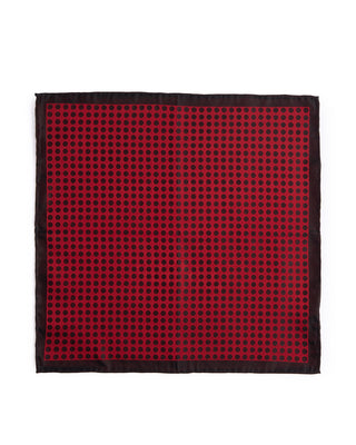 Dion Silk Polka Dot Pocket Square Red 2 4594
